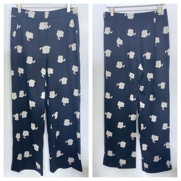 Max Mara Bora Floral Knit Wide Leg Cropped Pants - Picture 3 of 7